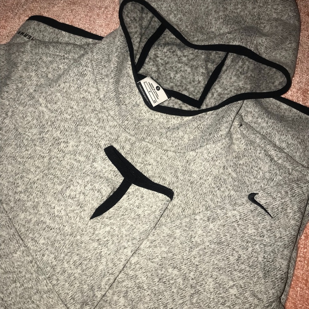 Gray Knit Nike Hoodie